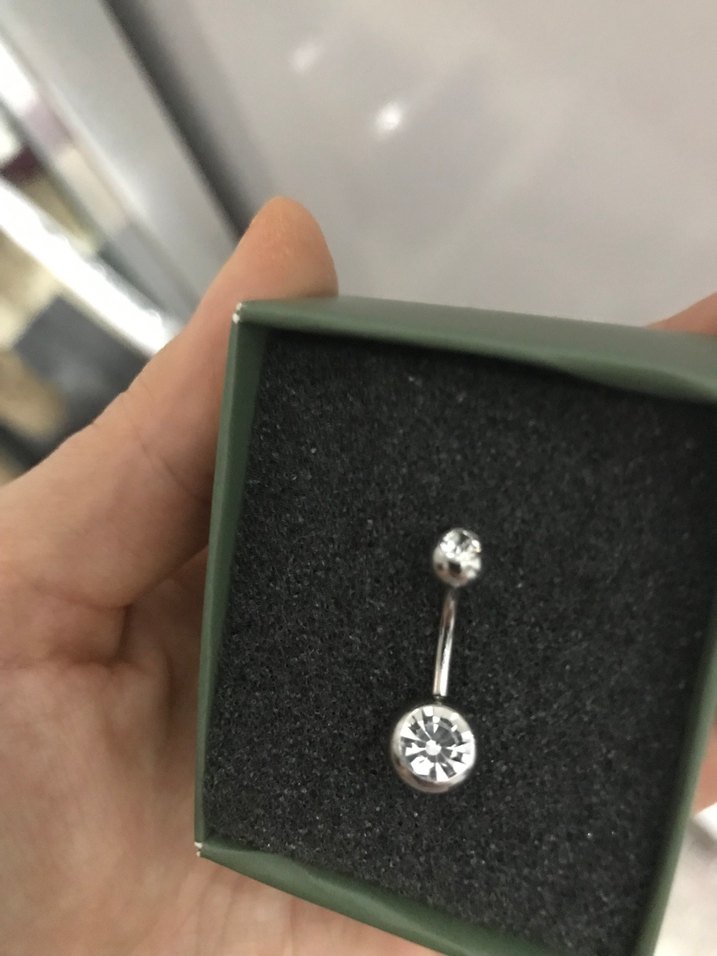 Taşlı göbek piercing - Görsel 2