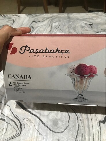 Paşabahçe İkili dondurma tatlı kasesi