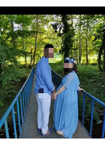 Modalabio melek kol şifon hamile elbise 