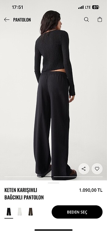 xs Beden stradivarius keten pantolon