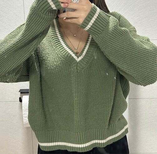 Addax Yeşil Kazak/Sweater