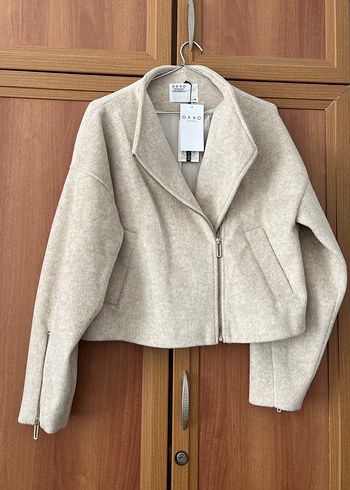 Zara krem rengi Kısa kaban Yünlü s