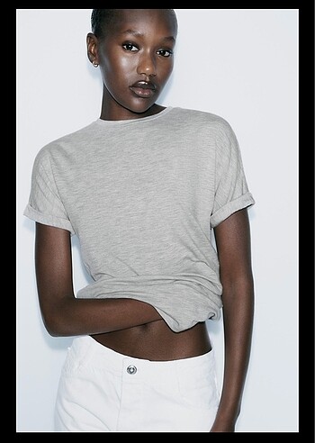 Zara gri ince tshirt s beden