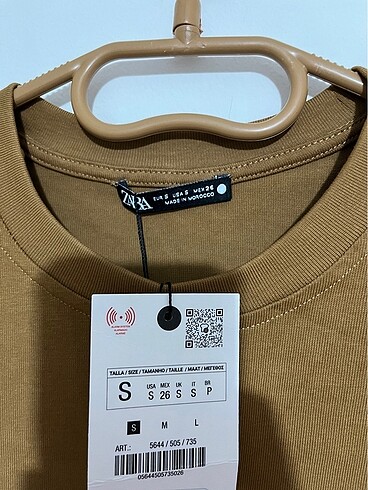 Zara Zara kahverengi taba vatkalı tshirt s