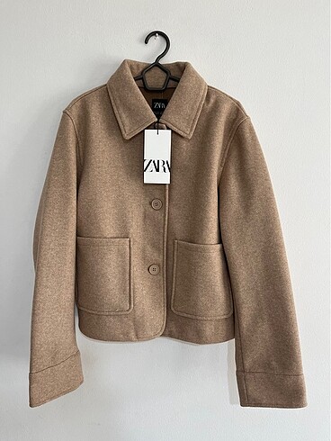 xs Beden camel Renk Zara yünlü kaşe ceket xs camel