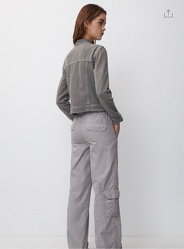 m Beden Pull and bear eskitme gri kot ceket M