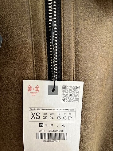 Zara Zara haki içi kürklü süet mont xs