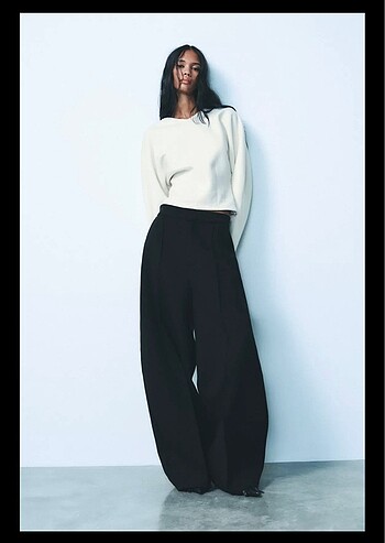 Zara Zara ekru sweat bluz s beden
