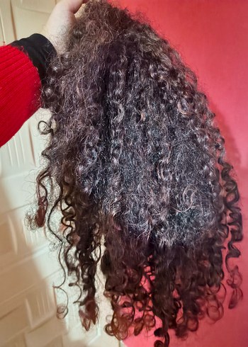 afro kıvırcık yarım uzun peruk - Görsel 4