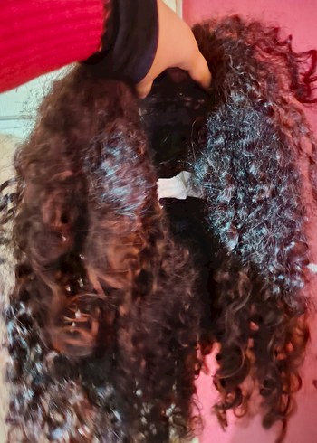 afro kıvırcık yarım uzun peruk - Görsel 5