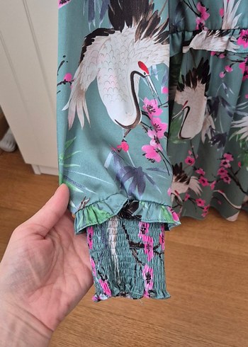 Zara saten elbise - Görsel 4