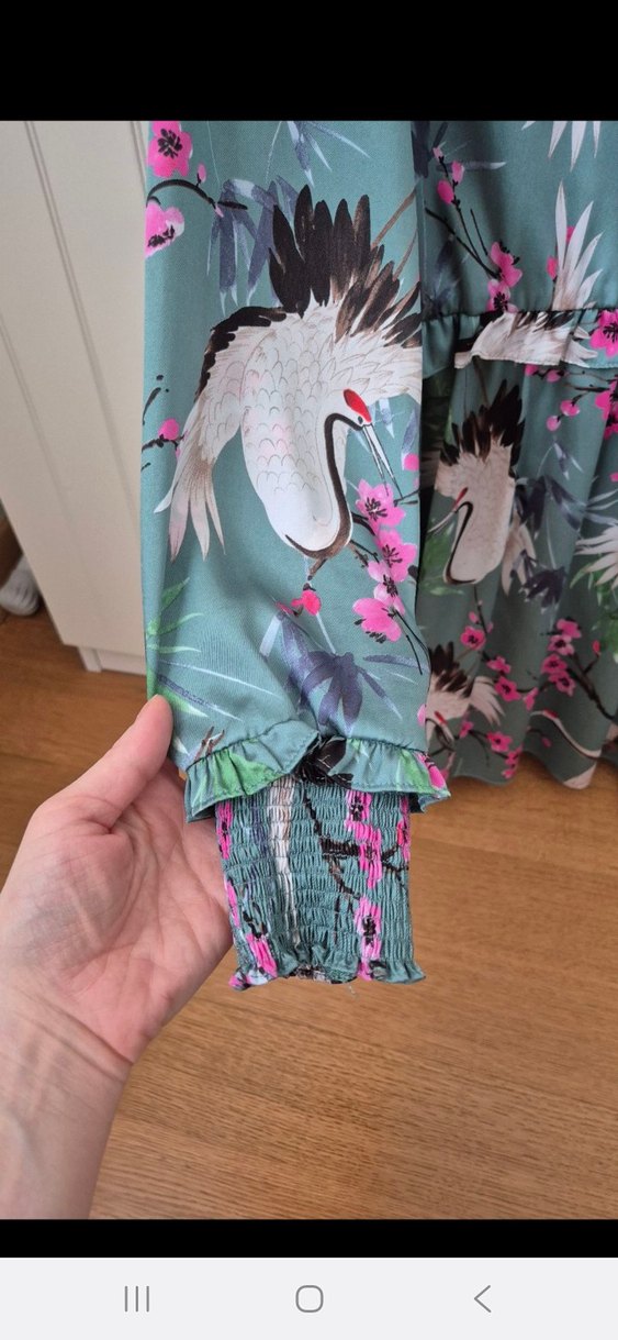 Zara saten elbise - Görsel 4