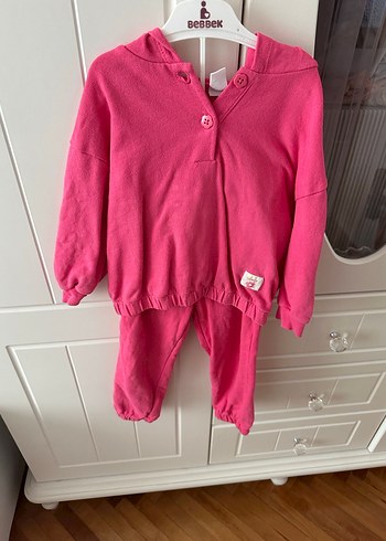 Pembe Bebek Kız Uzun Kollu Takım