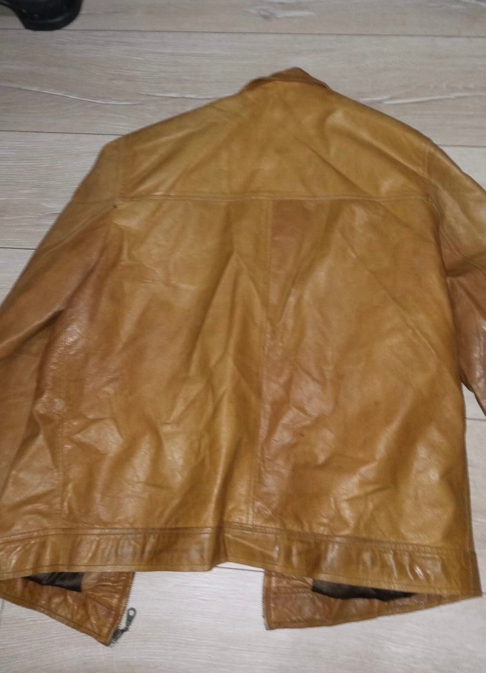 Kahverengi Deri Ceket - Görsel 5