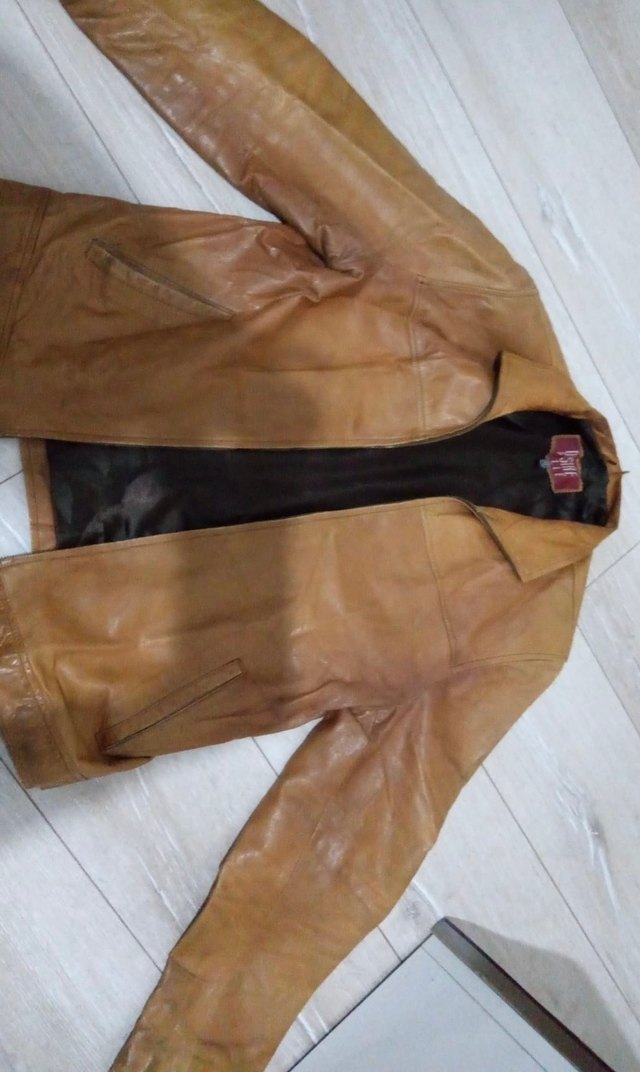 Kahverengi Deri Ceket - Görsel 2