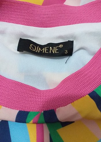 Renkli Uzun Kollu Piliseli Kadın Elbise - Görsel 3