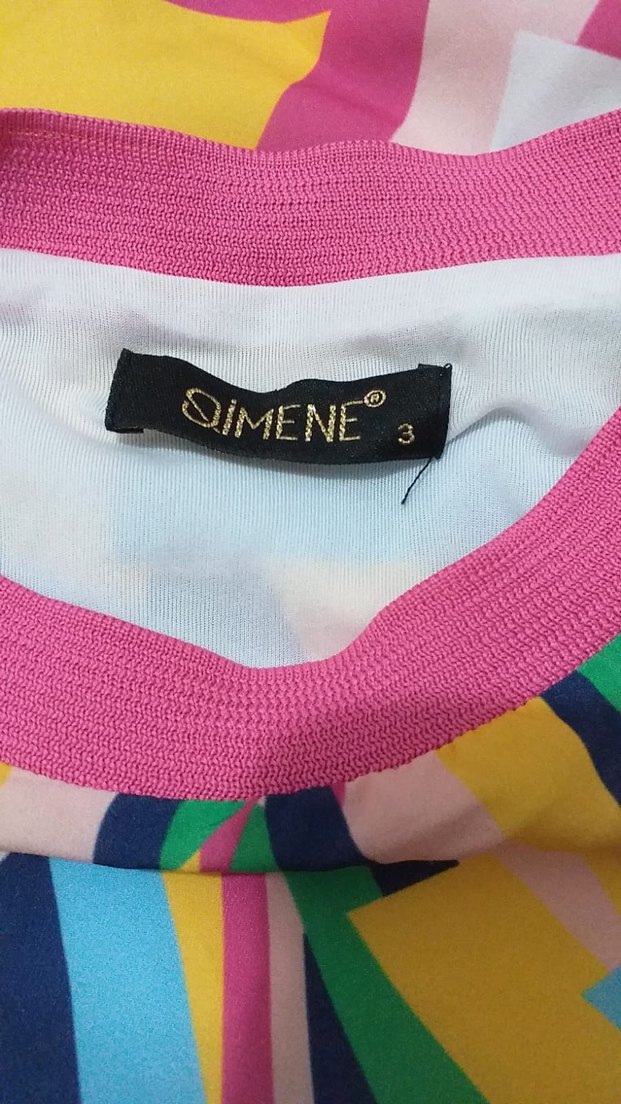 Renkli Uzun Kollu Piliseli Kadın Elbise - Görsel 3