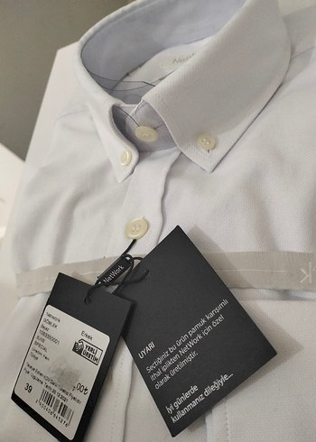 NetWork Beyaz uzun Kollu Erkek Gömlek - Görsel 5