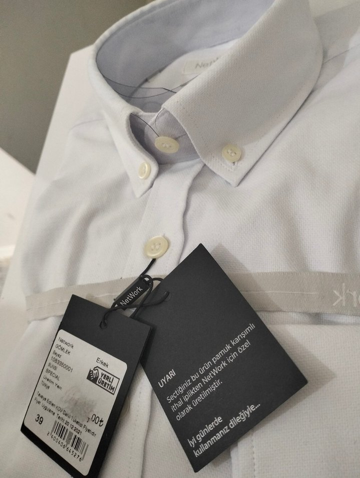 NetWork Beyaz uzun Kollu Erkek Gömlek - Görsel 5