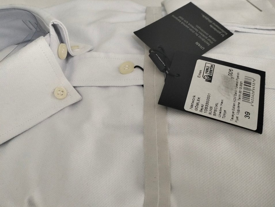 NetWork Beyaz uzun Kollu Erkek Gömlek - Görsel 3