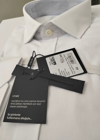 NetWork Beyaz Uzun Kollu Erkek Gömlek - Görsel 5