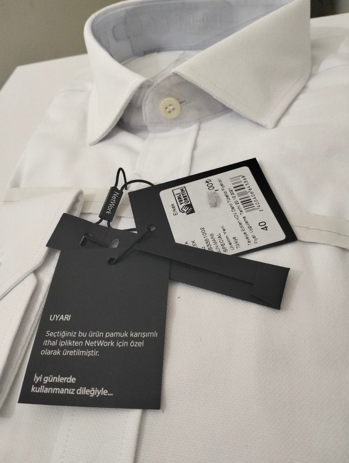 NetWork Beyaz Uzun Kollu Erkek Gömlek - Görsel 5