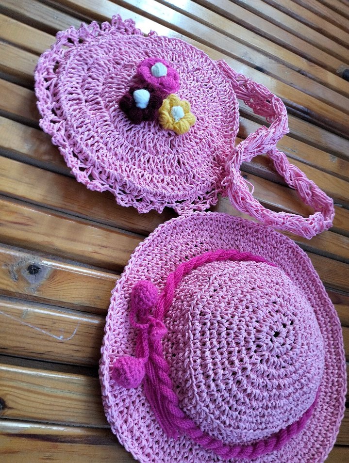 Pembe Dantel İşlemeli Bohem Kız Aksesuar Seti - Görsel 4