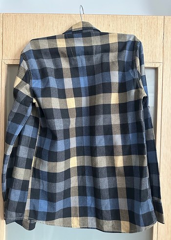 Düğmeli Uzun Kollu Kareli Erkek Gömlek - Görsel 3