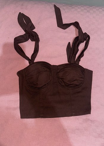 Kahverengi Strappy Mini Büstiyer