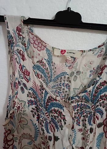 Koton Bohem Retro Çiçekli Uzun Yazlık Kolsuz Elbise