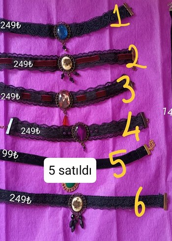 Beden mor Renk Gotik grunge vintage y2k gothic choker kolye