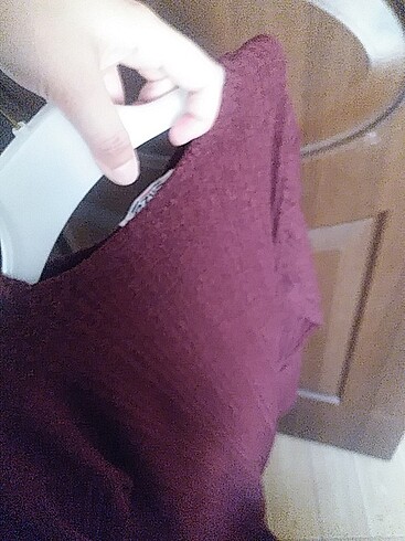 l Beden bordo Renk Elbise