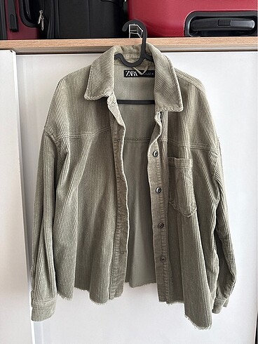 Zara ince haki ceket süet kumaş