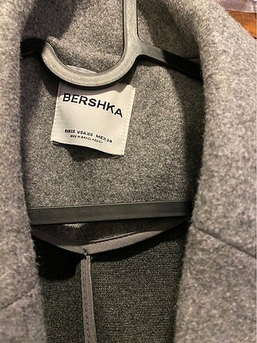 xs Beden gri Renk Bershka kaban