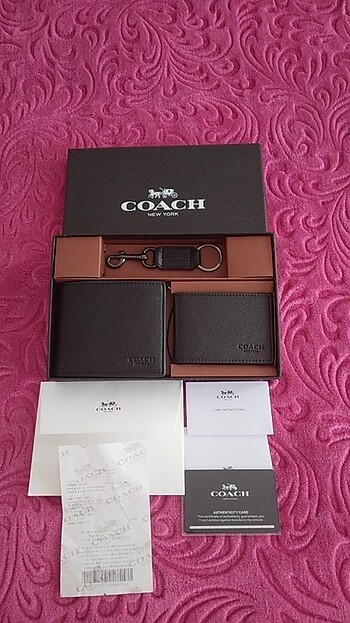 Coach erkek cüzdan set