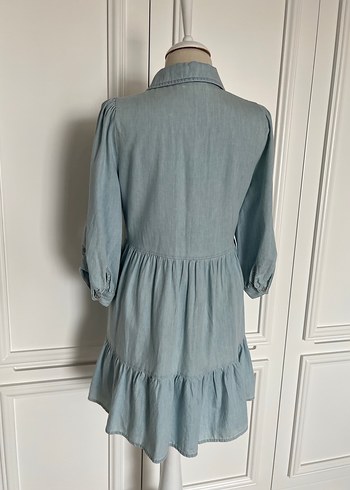 Zara Bohem Denim Elbise - Görsel 6