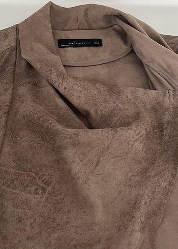 Zara İnce Süet Ceket - Görsel 6