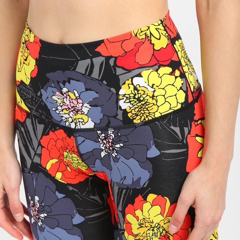 Adidas Renkli Çiçek Desenli Spor Tayt - Görsel 3