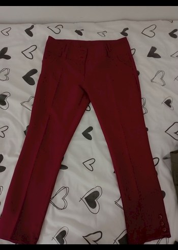 Bordo Kumas Pantolon - Görsel 2