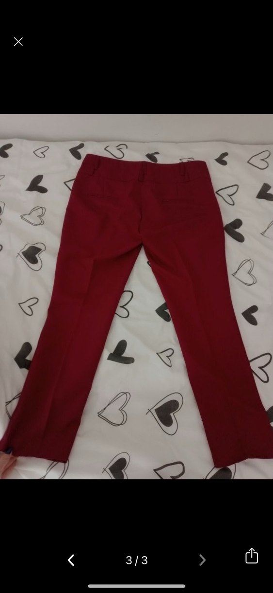 Bordo Kumas Pantolon - Görsel 3