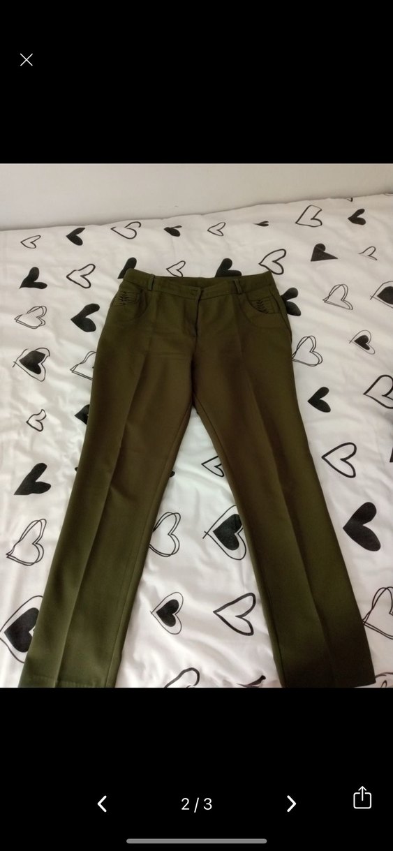 Haki Kumaş Pantolon - Görsel 2
