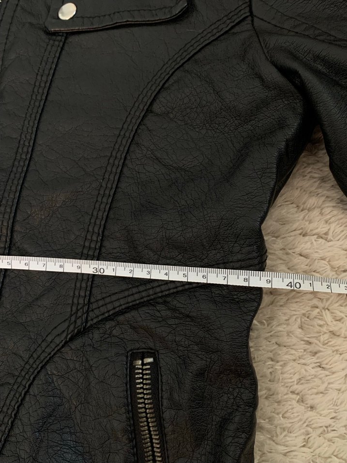 y2k dar deri Biker Ceket - Görsel 4