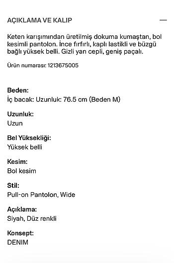 l Beden Keten pantolon