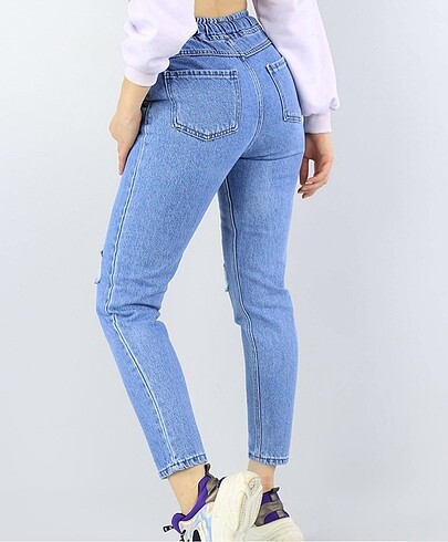 Diğer BELİ LASTİKLİ KOT PANTALON