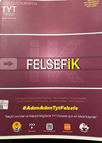 Tonguç Kampüs TYT Din Felsefe kitabı ikisi bir arada