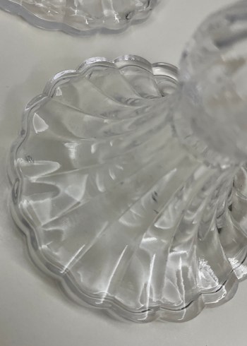 Zara Home Şeffaf Cam şamdam Seti
