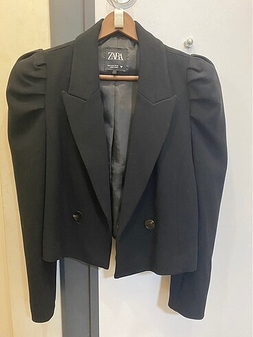 Zara Siyah Balon Omuz Klasik Blazer Ceket