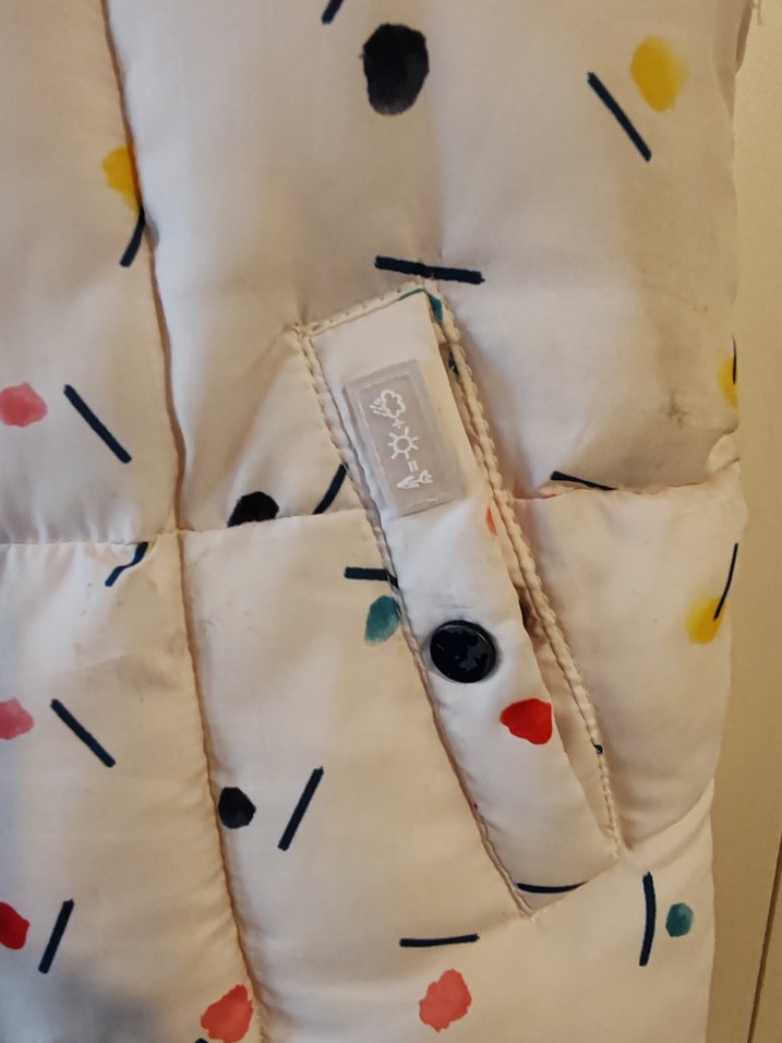 Zara Beyaz Baskılı Kız Şişme Yelek - Görsel 3