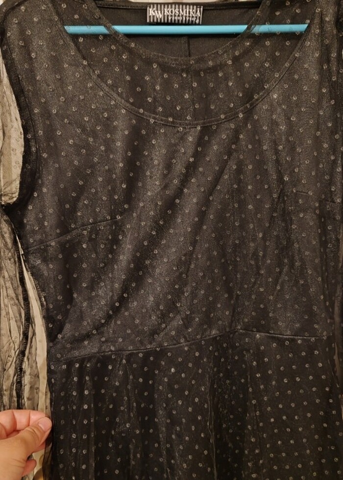 Uzun kollu tüllü elbise abiye - Görsel 4