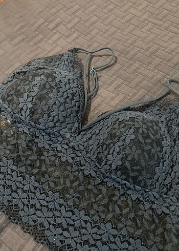 Lacivert Dantel Bohem Kadın Bralet - Görsel 2